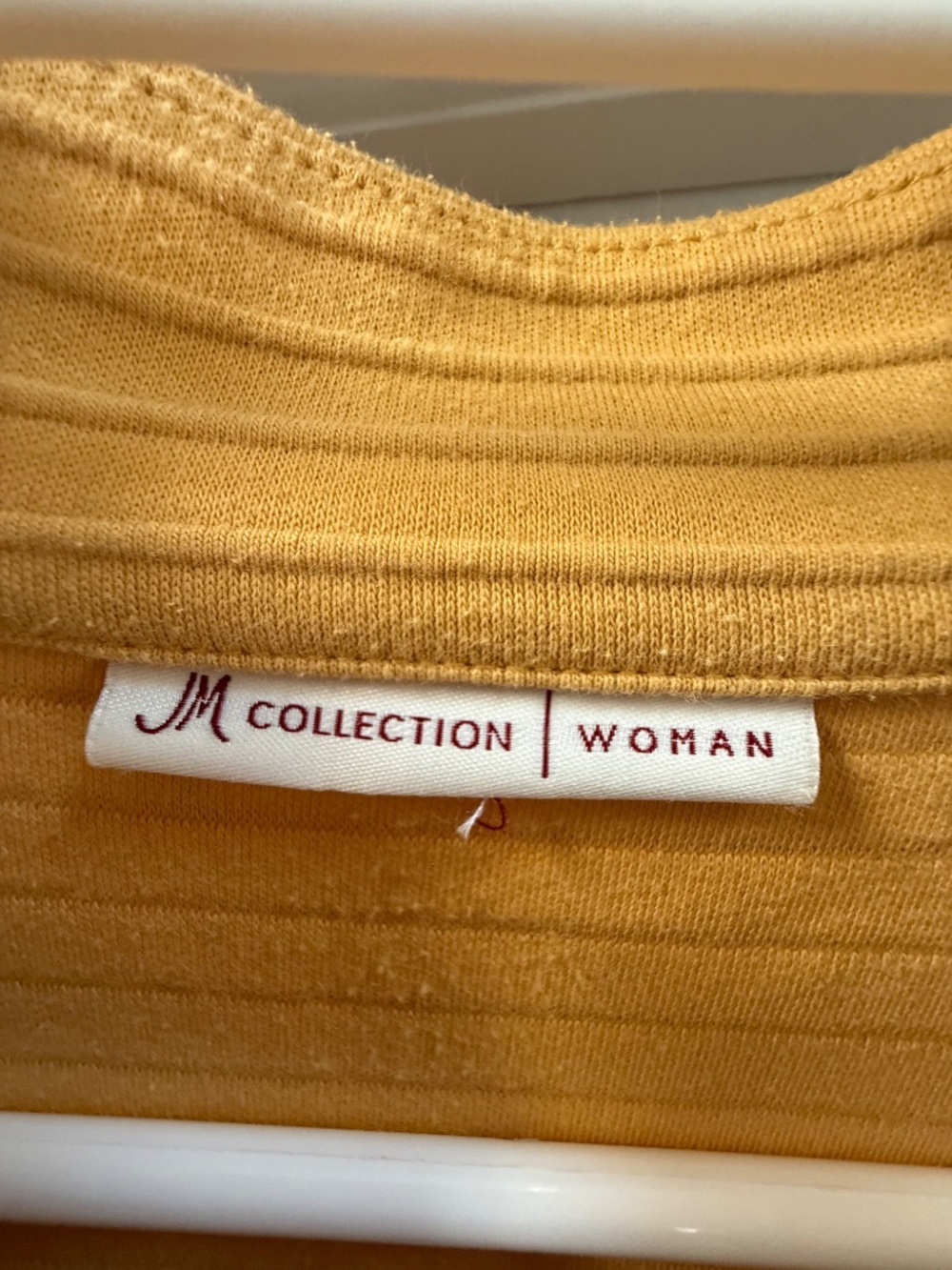 JM Collection Yellow Ribbed Knit Button Front Jacket Approx. L Stretch - Picture 4 of 10